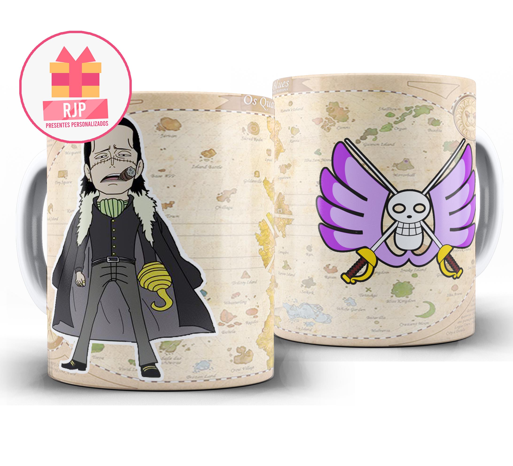 Caneca Anime - One Piece - Baroque Works - Crocodile